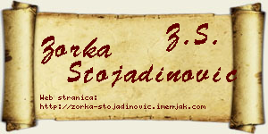 Zorka Stojadinović vizit kartica